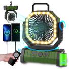 Ventilador de acampamento ADUST 20000mAh com luz LED verde recarregável Ventilador de acampamento ADUST 20000mAh com luz LED verde recarregável