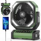 Ventilador de acampamento com luz KITWLEMEN 20000mAh bateria recarregável
