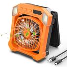 Ventilador de acampamento DESHIMAO alimentado por energia solar 10000mAh com luz verde