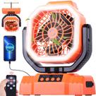 Ventilador de acampamento portátil AVV 20000mAh com controle remoto laranja
