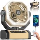Ventilador de Acampamento Recarregável Orteen 23cm - Bateria 20000mAh