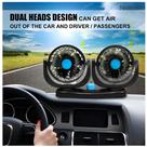 Ventilador De Cabeça Dupla Do Carro Veículo Automóvel Dc 12v Rotação 360