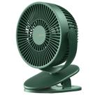 Ventilador de carrinho de bebê Clip on JISULIFE 4000mAh, bateria verde escuro