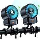 Ventilador de carrinho de criança AMTIFO, pacote com 2 unidades, recarregável, silencioso, portátil