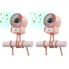 Ventilador de carrinho de criança AOlin Mini Portátil Recarregável USB de 4 Velocidades