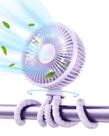 Ventilador de carrinho de passeio Gaiatop oscilante com luz noturna LED roxa