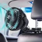 Ventilador de carro LEMOISTAR Circulador de carro alimentado por USB 4 velocidades 360