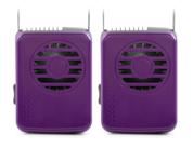 Ventilador de colar O2COOL Deluxe Purple com cordão ajustável x2