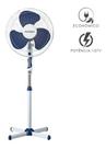 Ventilador De Coluna 127v 3 Pas 40cm Potente Branco/azul