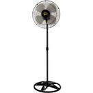 Ventilador De Coluna 50cm Oscilante GOLD Preto Grade de Aço Preta 200W Bivolt 69-5312 Ventidelta