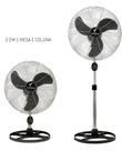 Ventilador De Coluna E Mesa 50Cm Preto Pintura Epóxi Cromada Ventilador De Coluna E Mesa 50Cm Preto Pintura Epóxi Cromada