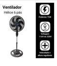 Ventilador De Coluna Solaris grande 65 pas 40cm 127v Inmetro