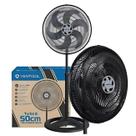 Ventilador De Coluna Ventisol Pedestal Oscilante Turbo 6 Pás 50cm Preto