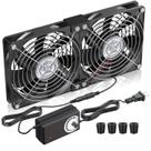 Ventilador de computador EAKHELB 2x120mm DC 12V com plugue AC 240x120mm
