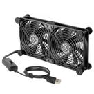 Ventilador de computador USB ELUTENG Dual AC 140 mm com controle de 3 velocidades