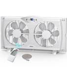 Ventilador de janela shinic Twin com controle remoto de 23,8-37 cm de largura