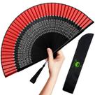 Ventilador de mão dobrável OmyTea para mulheres, estilo chinês e japonês