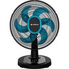 Ventilador de Mesa Cadence Refresh Turbo Pro 6 Pás Preto e Azul VTR420 220V