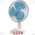 Ventilador De Mesa E Parede Personal Fan Fame Branco E Azul Diâmetro 18cm