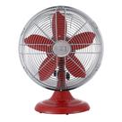 Ventilador de mesa Good Housekeeping 12" de metal retrô com oscilação de 3 velocidades