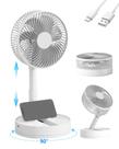 Ventilador de Mesa KASYDoFF 20 cm Oscilante Recarregável USB