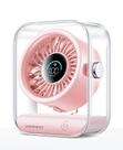 Ventilador de Mesa KIMMOO USB Recarregável 90 Rosa com Display Digital