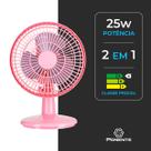 Ventilador de Mesa Mini 20 cm Turbo Potente 3 Pás com Inclinação Vertical 25W Ventilador de Mesa Mini 20 cm Turbo Potente 3 Pás com Inclinação Vertical 25W