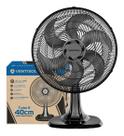 Ventilador De Mesa Oscilante 40 cm 6 Pás Turbo Preto Ventisol