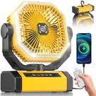 Ventilador de mesa portátil Orteen recarregável de 9 polegadas com 20000mAh