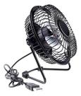 Ventilador De Mesa Portátil Pequeno Silencioso 14,9x14,6cm Estrutura Preto Pás Prata Ventilador De Mesa Portátil Pequeno Silencioso 14,9x14,6cm Estrutura Preto Pás Prata