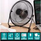 Ventilador de Mesa Premium USB com 4 Pás de Metal Potente e Silencioso