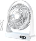 Ventilador de mesa recarregável USB genérico com display digital