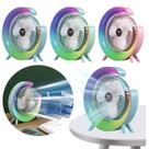 Ventilador De Mesa RGB Com Iluminação Colorida E Conforto