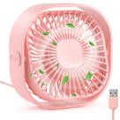 Ventilador de mesa RJVW USB pequeno de 4 polegadas, 3 velocidades, giratório em 360