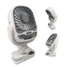 Ventilador de Mesa Umidificador USB Bateria Recarregavel 3 Velocidades Garra Gancho 360 Graus Giratorio Potente Calor Verao Dia Quente Portatil