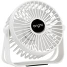 Ventilador de Mesa USB Bright 5V 10cm 5 Pás 3 Velocidades Branco 5V