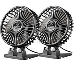 Ventilador de mesa USB JZCreater Mini Portable de 3 velocidades Deep Black, pacote com 2 unidades