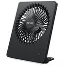 Ventilador de mesa Zuvas, operado por bateria, recarregável, com inclinação de 180, preto