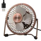 Ventilador de mesa Zuvas Quiet Small USB 360 Rotation 2 Speed Bronze