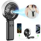 Ventilador de nebulização portátil HandFan 5200mAh Recarregável 34mL Preto