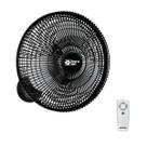 Ventilador de Parede Com Controle Remoto Turbo 40cm Preto Loren Sid 127v