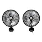 Ventilador de parede Hurricane 16" Pro Oscillating, pacote com 2 unidades, preto