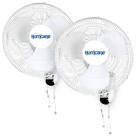 Ventilador de parede Hurricane Classic 16", 3 velocidades, pacote com 2 velocidades
