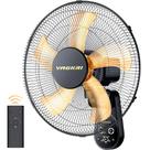 Ventilador de parede VAGKRI de 16 polegadas com 5 pás e 5 velocidades, preto