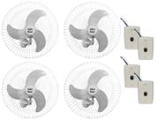Ventilador de Parede Vent New 60cm Bivolt 200w Branco 4 unid