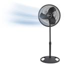 Ventilador de pedestal Lasko 2521 40 cm, 3 velocidades, silencioso, ajustável, preto