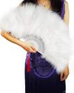 Ventilador de penas Happy Feather Marabou portátil vintage dos anos 20 Ventilador de penas Happy Feather Marabou portátil vintage dos anos 20