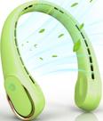 Ventilador de pescoço portátil FrSara Bladeless 5200mAh 3 velocidades verde abacate