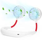 Ventilador de pescoço shuangjishan portátil recarregável 2000mAh branco