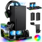 Ventilador de resfriamento e suporte de carregamento duplo para Xbox Series X